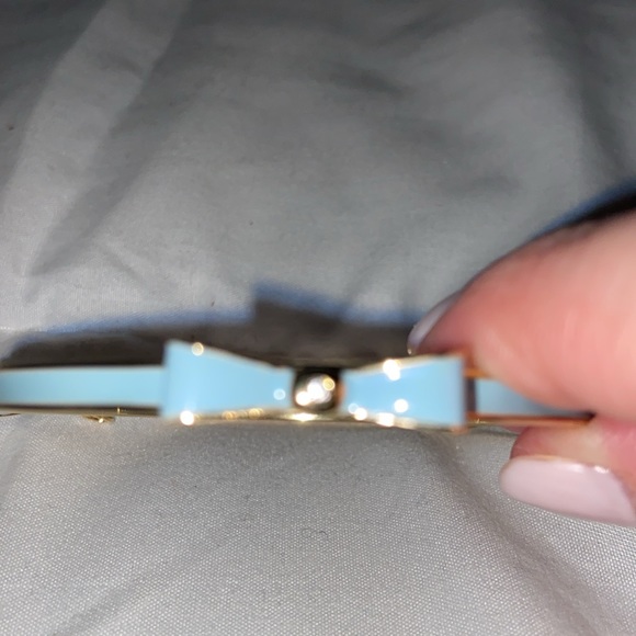 Bangle blue bracelet with bows - Picture 2 of 2
